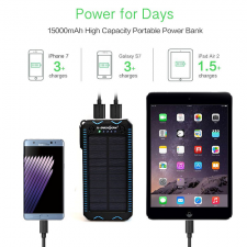Солнечное зарядное устройство Allpowers 15000 blue (с зажигалкой)